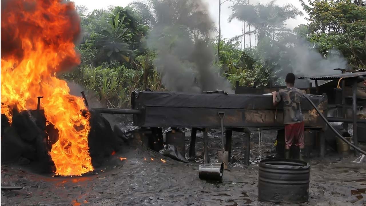 Air Force intercepts oil thieves, destroys illegal refining sites in Rivers